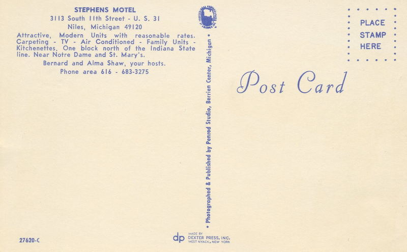 Stephens Motel - Vintage Postcard (newer photo)